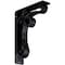 Ekena Millwork Orleans Wrought Iron Bracket, (Triple center brace), Antiqued Pewter 2"W x 7 1/2"D x 10"H BKTM02X07X10TOLAPW - alternate 1